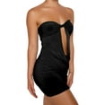 thumbnail image 3 of Faithtur Women Wrap Chest Bodycon Dress Solid Color Hollow-Out Strapless Cocktail Dress Summer Party Club Backless Mini Dress, 3 of 8