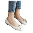thumbnail image 3 of Fangasis Women's Flats Lightweight Casual Shoe Comfort Pumps Work Non-slip Loafers White 5, 3 of 6