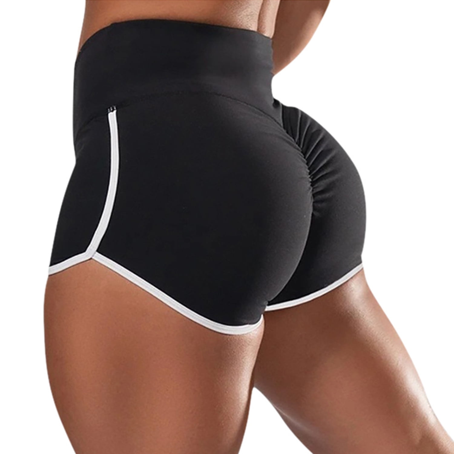Women High Waist Yoga Shorts Butt Lift Workout Tummy Control Scrunch Booty Pants