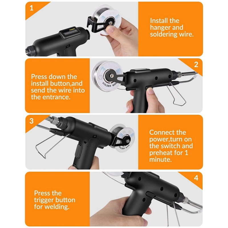 Soldering Iron Kit, 80W 110V Automatic Soldering Tool, Fast Heating Soldering, Suitable for Repair and DIY US Plug