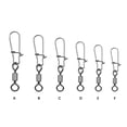 thumbnail image 3 of Pack of 10 Stainless Steel Fishing Connector Bearing Pin Fishing Connector Pin Bearing Rolling Swivel Freshwater Saltwater Snap Fishhook for Professional Type 3, 3 of 7