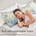 thumbnail image 5 of Blue Hydrangea Body Pillow Cover 20 x 60 Inch Decorative Pillow Cover Spring Summer Eucalyptus Farmhouse Retro Lumbar Pillowcase Seasonal Rectangle Cushion Case for Couch Sofa Bed Living Room, 5 of 9
