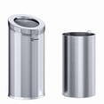 thumbnail image 3 of HLS Commercial HLSC04G15A 15 Gallon / 57 Liter Stainless Steel Round Beveled Open Top Trash Can, 3 of 6