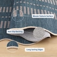 thumbnail image 7 of Nanan 3'x5' Scalloped Jute Area Rug Natural Solid Rug, Farmhouse Washable Rug Non-Slip Indoor Carpet for Hallway Entryway Doorway, Blue, 7 of 7
