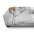 thumbnail image 2 of Cat Lover Soft Flannel Fleece Throw Blanket, Kitties Lying in and Cuddling in Shape of Heart Bedtime Pets Meow Love, Cozy Plush for Indoor and Outdoor Use, 50" x 70", Apricot White Grey, by Ambesonne, 2 of 5