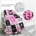thumbnail image 2 of Girls 13th Birthday Gifts Blanket Kids Teens 13 Year Old Birthday Gift Happy 13th Birthday 13 Yr Old Child Christmas Halloween Presents Niece Daughters Boys Party Decor Throw Blanket 60"x80", 2 of 8
