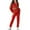 Red, variant on Bovxnpu Summer Casual Outfits For Women, Oversized Lounge Sets 2 Piece Outfits Sweatsuit, Solid Color Combination With Casual Long Sleeve Trousers Hoodie Set M