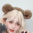 thumbnail image 2 of Hzzsbu Bear Ear Hairband With Matching Tail Set, Animal Themed Hair Accessory For Carnival Birthday Gathering, 2 of 7