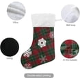 thumbnail image 7 of SKYSONIC Christmas Stocking Set of 2, Christmas Snowflake Plaid Xmas Stockings and Plush Fur Cuff Stockings Fireplace Decorations for Family Holiday Xmas Party Decorations, 7 of 7