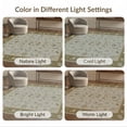 thumbnail image 7 of ODIKA 4'x6' Washable Area Rug Olive Green Floral Elegance Symmetrical Design Intricate Blossom Motifs for Bedroom, Reading Nook, Pet Friendly & Non-Shedding, 7 of 7