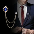 thumbnail image 2 of Chain Collar Lapel Pin Men's Brooch Suit Pin Badge with Chains Brooch Buckles for Men Shirt Collar Pin Chain Brooch, 2 of 8