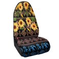 thumbnail image 2 of Uourmeti Sunflower Elephant Geometric Theme Car Seat Cover Sweat-Absorbent, for Truck Seat Van Car Front Seat Suitable for Trucks SUV Sedan, 2 of 7