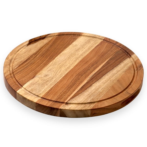 Vesta Homes Large Acacia Wood Round 15 in x 15 in x 1 in Cutting Board for Chopping Serving and Charcuterie