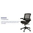 thumbnail image 6 of Flash Furniture Warfield Mid-Back Transparent Black Mesh Executive Swivel Office Chair with Black Frame and Flip-Up Arms, 6 of 15