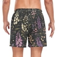 thumbnail image 2 of FORMRS Mens Swim Trunks Mesh Liner Quick Dry Casual Beach Board Shorts with Pockets, Sizes S-2XL, Purple Floral Pattern, 2 of 9