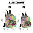 thumbnail image 3 of JIALIOU Mini Backpack Purse for Women Quilted Casual Daypack Small Travel Shoulder Bag, Colorful Turtle, 3 of 7