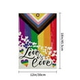 thumbnail image 4 of Love Pride Garden Flag Double Sided 12.5 x 18 Inch LGBTQ Love Heart Rainbow Progress Community Gay Lesbian Transgender Bisexual Yard Outdoor Outside Decoration, 4 of 5