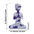 thumbnail image 3 of Halloween Yoga Mummy Statue - Spooky Tabletop Decor, Funny Desk & Shelf Decoration for Halloween Parties, Premium Mummy Figurine with Yoga Pose, 3 of 6