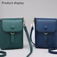 thumbnail image 4 of Bolsos Bandolera para Mujer Pequeño Cuero Vegano Mini Cartera De Hombro Monedero Acolchado,Verde, 4 of 5