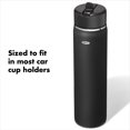thumbnail image 2 of OXO Strive 24 oz. Insulated Wide Mouth Water Bottle with Straw Lid - Onyx, 2 of 8