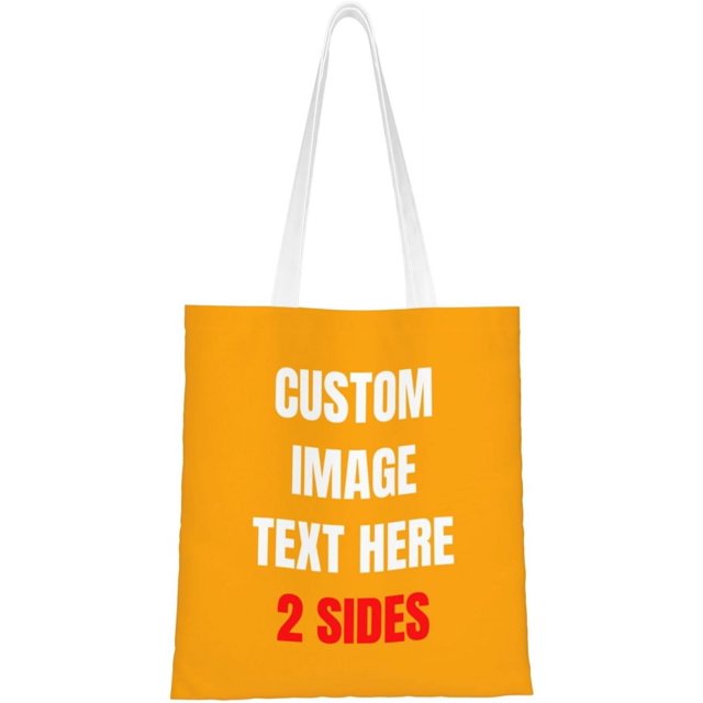 Custom Tote Bag Bags With Logo Personalized Custom Bags Shopping Bags Reusable Grocery Bags Bulk - Add Your Text Image
