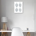 thumbnail image 2 of Cuadro Decorativo - Luces de Hanukkah - Dreidle Jr  Impresión en canvas, estrechado., 2 of 2