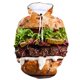thumbnail image 3 of Sudadera con capucha con estampado 3D divertido de hamburguesa para hombre, sudaderas con gráficos de pizza y bistec de ternera, sudaderas para hombre y mujer, ropa de calle genial, sudaderas con capu, 3 of 5