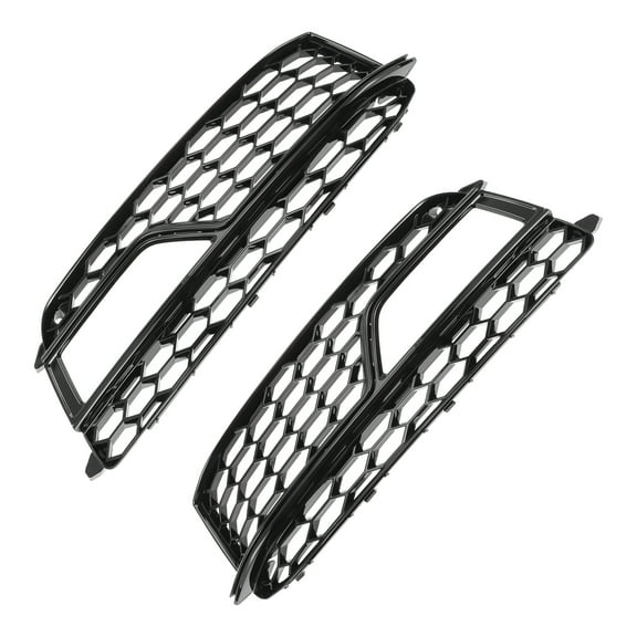 Unique Bargains 1 Pair Car Fog Light Grill for Audi A5 13-17 No.8T0807681M/8T0807682M ABS Black