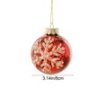 thumbnail image 3 of Horivan Glittering Red Light Up Christmas Ball Ornament 8cm Gold Electroplated Hanging Decoration for Holiday Tree Party Festive Decorations, 3 of 6