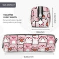 thumbnail image 3 of Fotbe Kawaii Pig Pattern Leather Pencil Case, Pencil Pouch with Durable Zipper, Compact and Stylish Organizer for Stationery, Art Supplies, Travel Essentials, 3 of 7