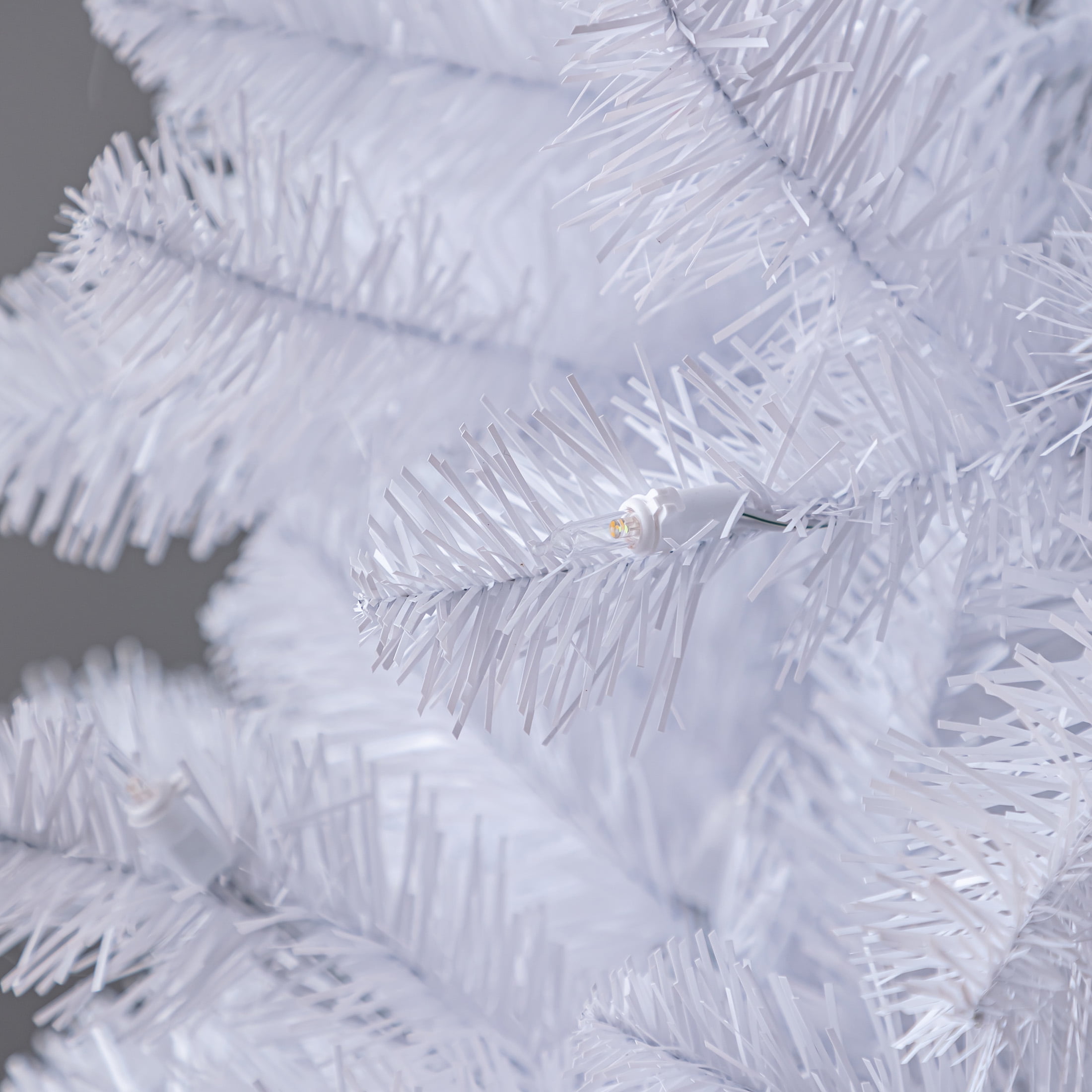 Holiday Time 6.5' Pre-Lit White Madison Pine Artificial Christmas Tree, Color-Changing LED Lights