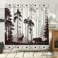 thumbnail image 2 of Rustic Deer Hunting Shower Curtain Set Forest Woodland Cabin Shower Curtains for Bathroom Farmhouse Country Lodge Bathroom Decor Polyester Fabric-72" x 72", 2 of 6