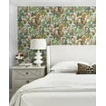thumbnail image 4 of Daisy Bennett DB20105 27 in. x 18 ft. Tropical Leopard Peel & Stick Wallpaper, Gloss White, 4 of 12