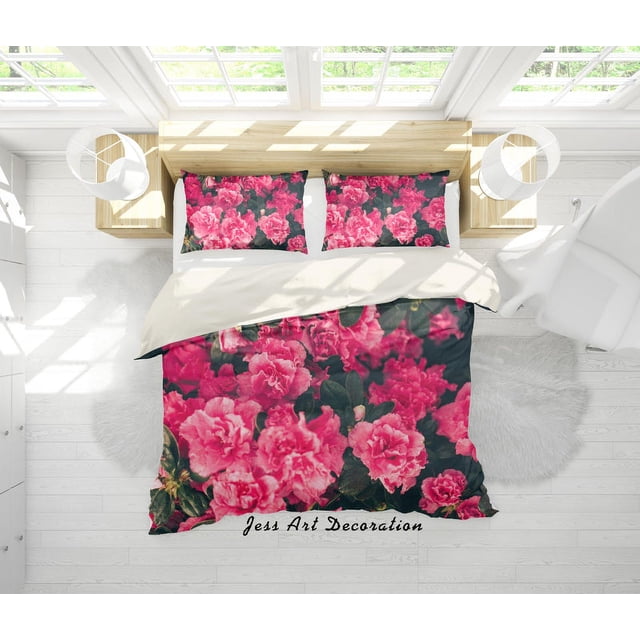 3D Red Rose Floral Quilt Cover Set Bedding Set Pillowcases 29