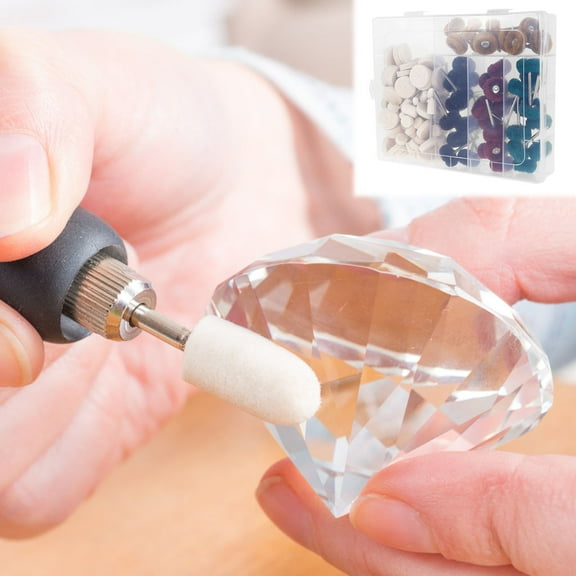 Ikoopy 140 PCS Polishing Kit for Rotary Tool Efficient Buffing Polishing Wheel Set with 1/8 Inch Shank for Metal Resin Jewelry