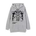 thumbnail image 3 of Wxolcjlv Skeleton Graphic Zip‑Up Hoodie for Women Roomy Cut Pullover Hoodies, 3 of 3