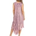 thumbnail image 2 of Sakkas Kara Long Draped Sleeveless Marbled Caftan Dress / Cover Up - Lilac - One Size Regular, 2 of 5