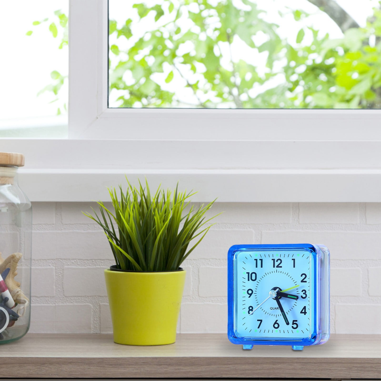 Homesteed Transparent Alarm Clock Silent Quartz Desk Clock Loud Alarm for Heavy Sleepers Portable photo Homesteed Transparent Alarm Clock Silent Quartz Desk Clock Loud Alarm for Heavy Sleepers Portable