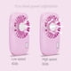 thumbnail image 3 of Ventilador de mano Mini ventilador Potente pequeño ventilador portátil personal Velocidad Ajustable USB Ventilador de pestañas recargable para niños Niñas Mujer Hombre Oficina en casa Viajes al aire libre Rosa brillar Electrónica, 3 of 4