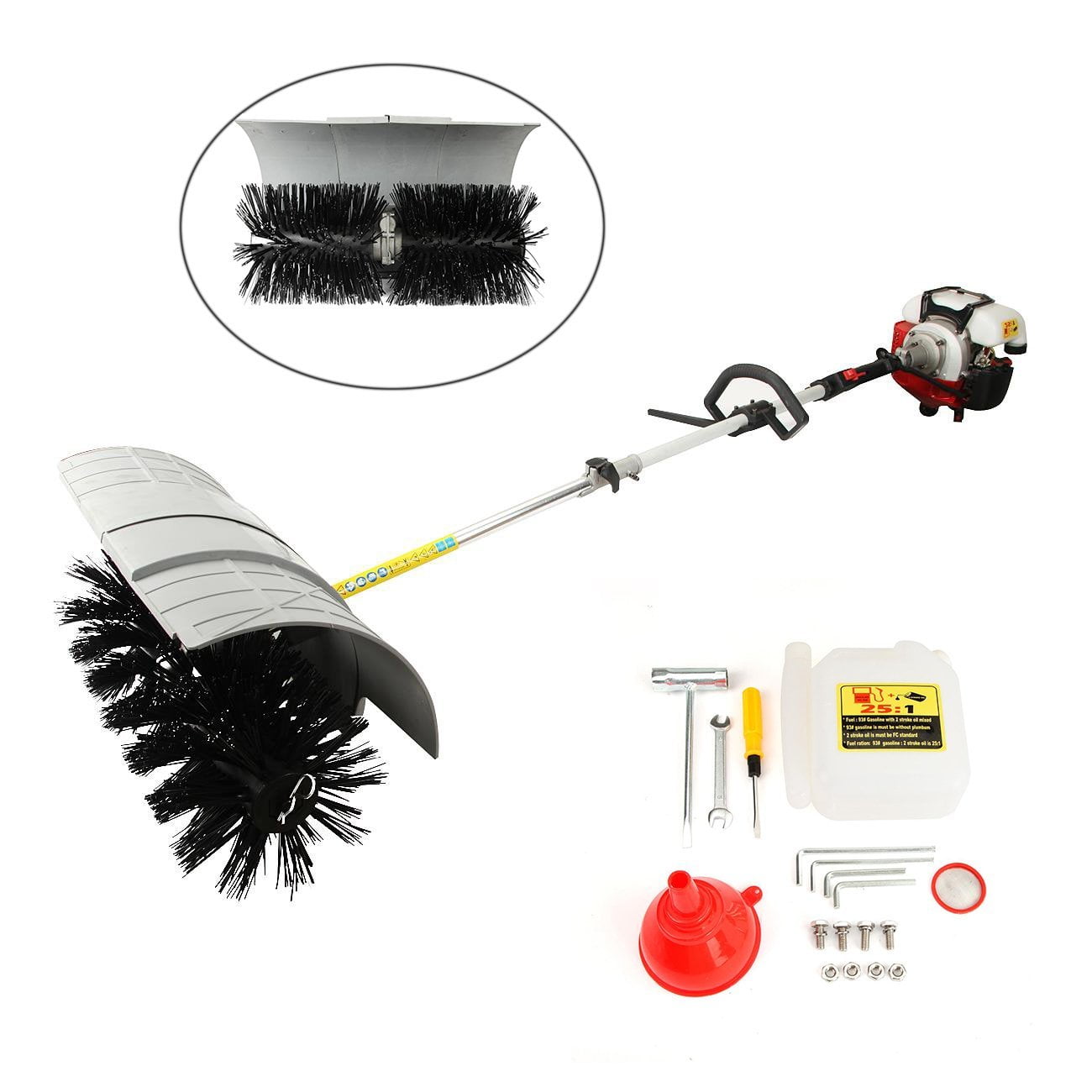 BEAMNOVA 2 Strock 52cc Gas Powered Sweeper Hand Held Walk Behind Broom
