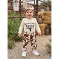 thumbnail image 3 of Cjfdfy Newborn Baby Boy Western Outfits My First Rodeo Long Sleeve Romper With Cow Print Pants Hat Set Little Baby Cute Country Fall Winter Outfit 0-18 Months, 3 of 9