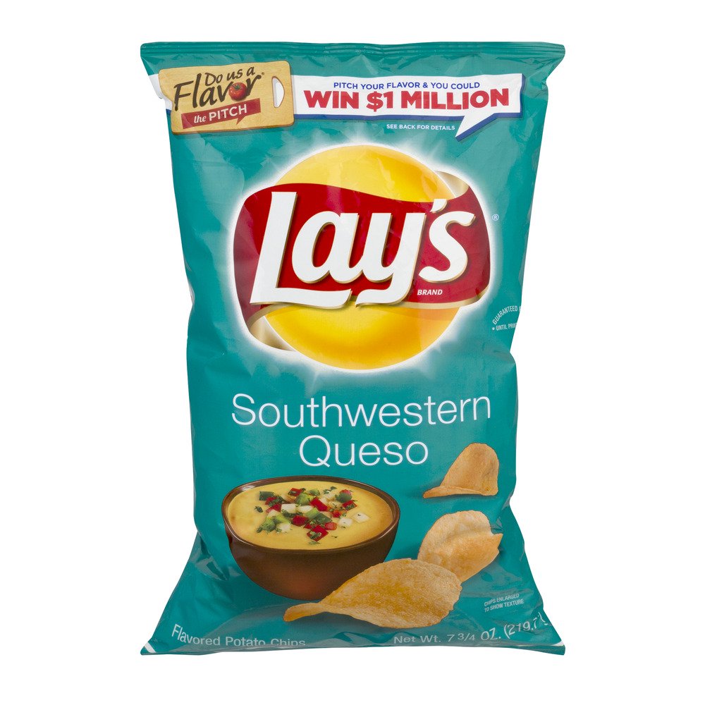 Lay's Southwestern Queso Flavored Potato Chips, 7.75 Oz.