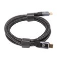 thumbnail image 1 of Cable USB C a USB C PD240W, interfaz USB 2.0 tipo C, 480 Mbps, cable de datos de doble extremo USB C macho a C macho, 150 cm, 1 of 14