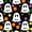 Black White 02, variant on Feelyou Cartoon Ghost Boo Twin Sheets, Cute Polka Dot Bedding, Pink White, 3 Pieces, 1 Flat Sheet, 1 Fitted Sheet and 1 Pillowcase