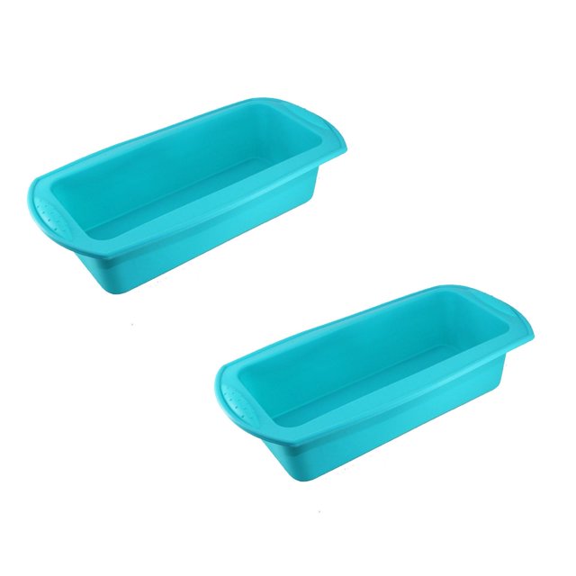 Oleegame 2PC Cookie Mold 2PC Silicone Cake Pan Chocolate Pizza Baking Tray Mould Blue