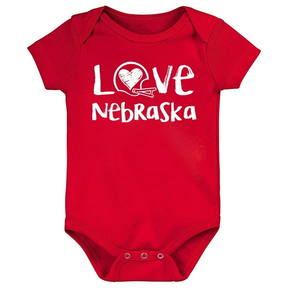 Future Tailgater Loves Chalk Art Baby Bodysuit for Nebraska Fans