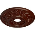 thumbnail image 3 of Ekena Millwork 18"OD x 3 1/2"ID x 1"P Valletta Ceiling Medallion (Fits Canopies up to 3 1/2"), Hand-Painted Brushed Mahogany, 3 of 6