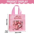 thumbnail image 3 of Clearance Under $1 Christmas Non-Woven Tote Bag with Handles - Pink Style 1, 3 of 5