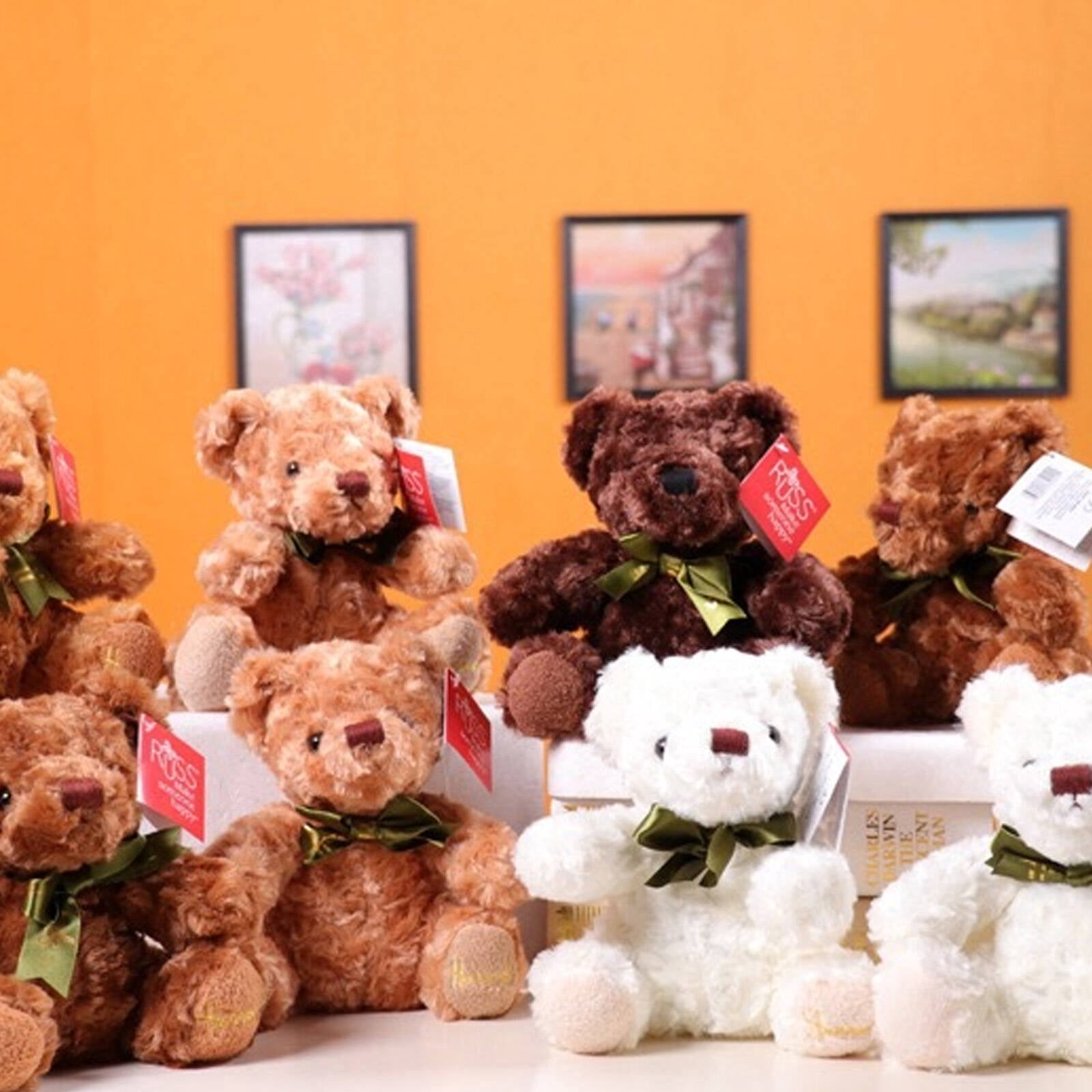 BESTSKY 2026 New Weighted Stuffed Animals 20Cm Teddy Bear Baby Stuff Soft Touch Detailed Stitching Cute Stuff Light Brown for Playtime Bedroom Home Decor Children'S Gifts Relaxation.