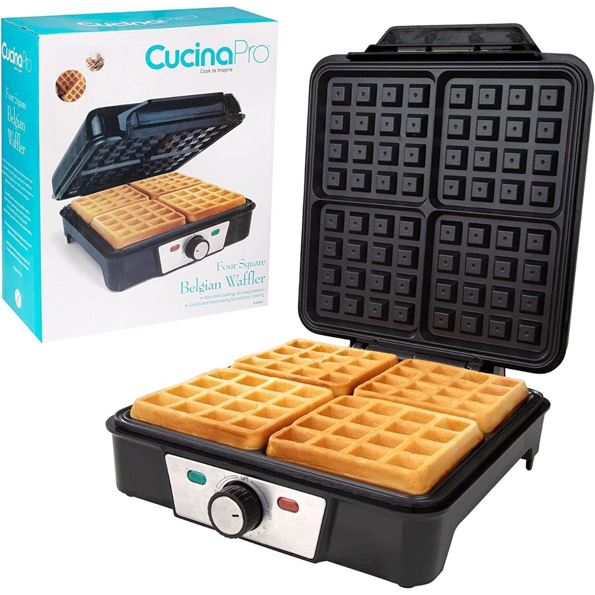 CucinaPro Four Square Belgian Waffle Maker